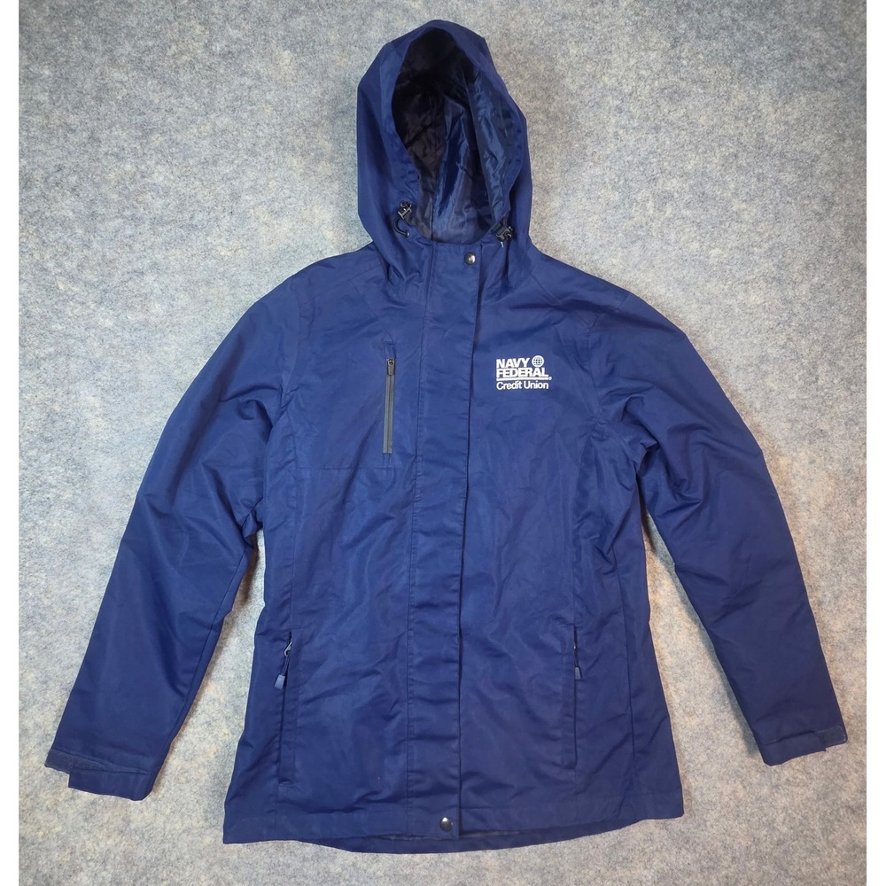 Port Authority Ladies Navy Federal Credit Union Jacket Blue Medium Embroidered